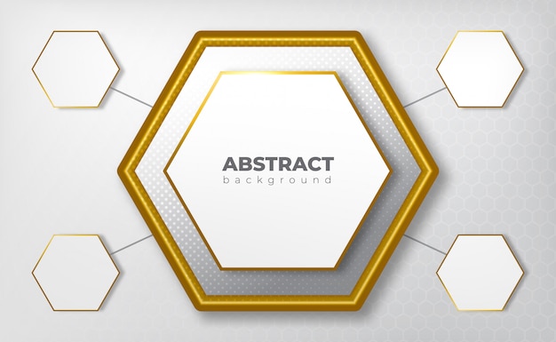 Geometric medical concept gray background with gold line