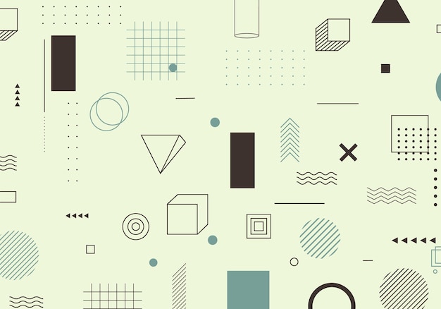 Geometric memphis background Minimal abstract background
