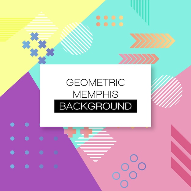 Geometric memphis background