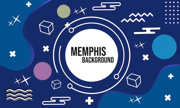 Geometric memphis style abstract background suitable for cover design website and banner