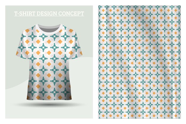 Vector geometric men's shirt design concept