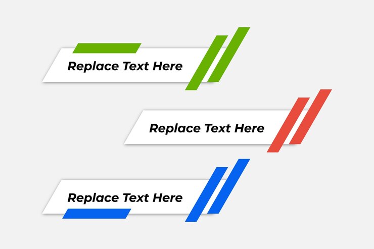 Geometric minimalist lower third banner template