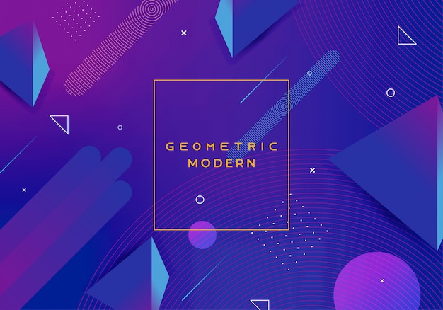 Geometric modern background with abstract dynamic gradient