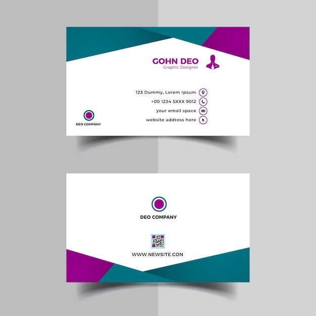 Geometric modern business card template