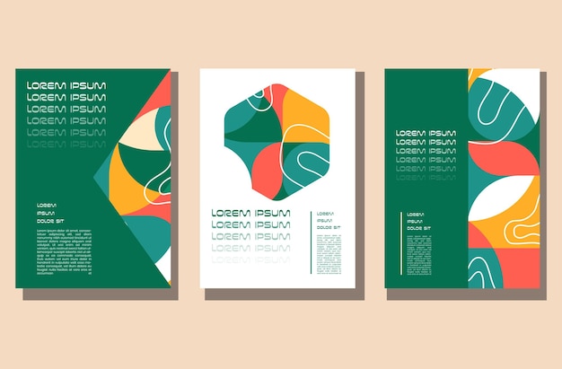 Geometric modern design poster bundle