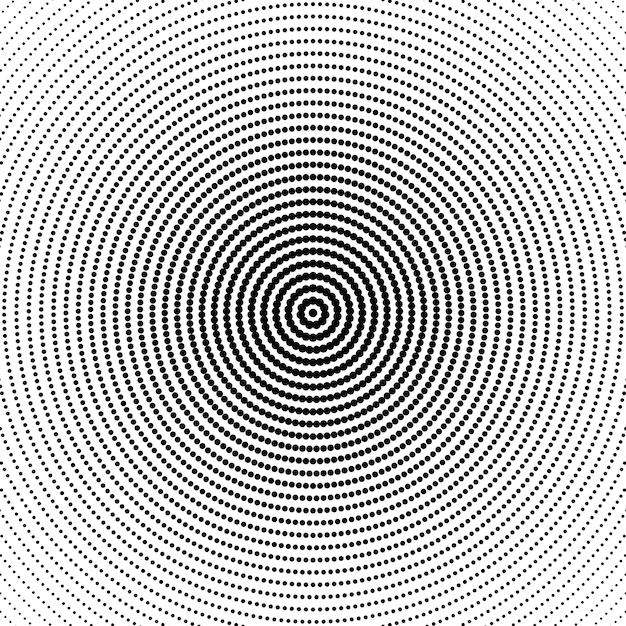 Geometric monochrome halftone round dot