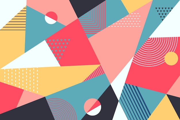 Vector geometric mural wallpaper