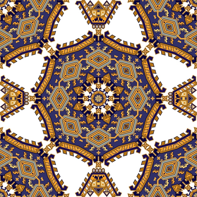 Geometric ornamental seamless pattern