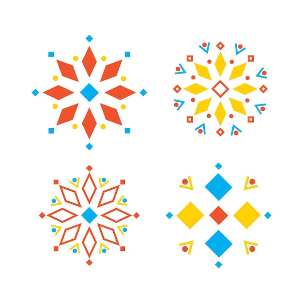 Geometric ornaments Ukrainian symbols