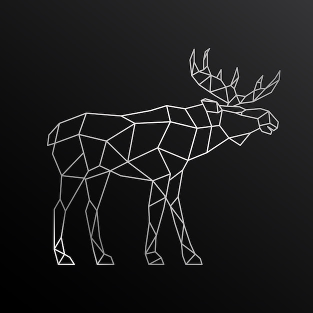 geometric outline of elk.