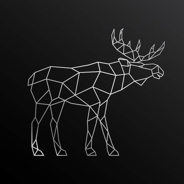 Geometric outline of elk.