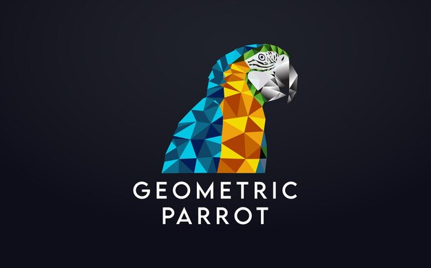 Geometric parrot logo