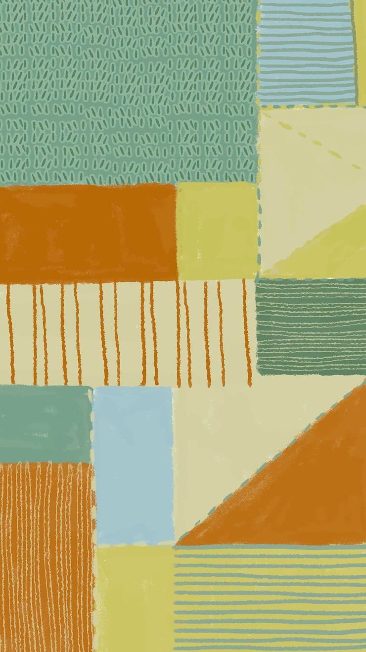 Vector geometric patchwork patterned background mobile phone wallpaper vector