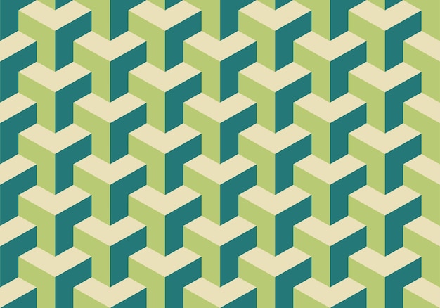 Vector geometric pattern background vector abstract illustration cream light green and dark green