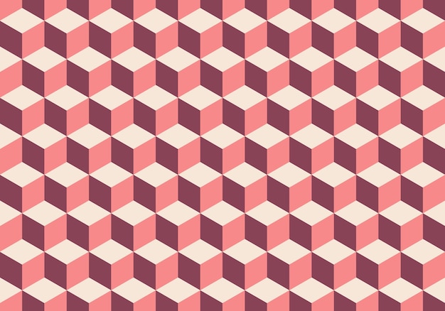 Vector geometric pattern background vector abstract illustration cream pink and maroon colors