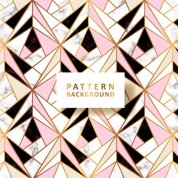 Geometric pattern background with marble background