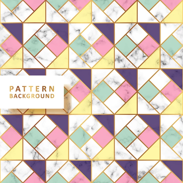 Geometric pattern background with marble background