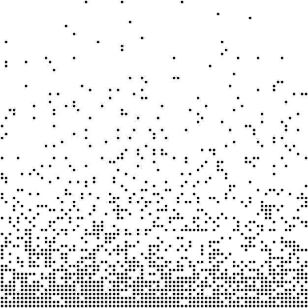 Motivo geometrico di cerchi neri su sfondo bianco