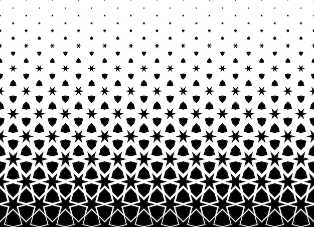 Geometric pattern of black figures.Arabic ornament.Option with an AVERAGE fade out