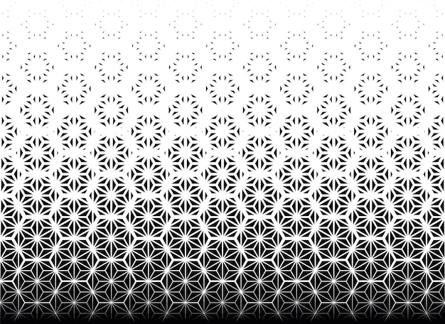 Geometric pattern of black figures on a white backgroundseamless in one direction