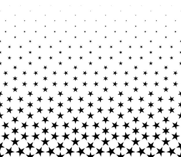Motivo geometrico di figure nere su sfondo bianco senza cuciture in una direzione