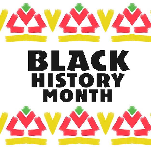 Geometric pattern black history month post template south africa flag colors