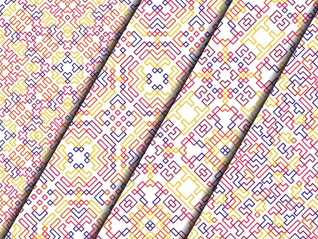 Geometric pattern block ethnic background collection