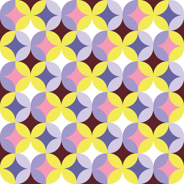 GEOMETRIC PATTERN CIRCLE YELLOW LAVENDER