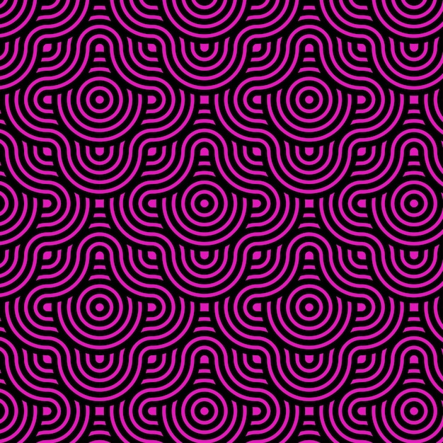 Geometric pattern composed with circles and lines