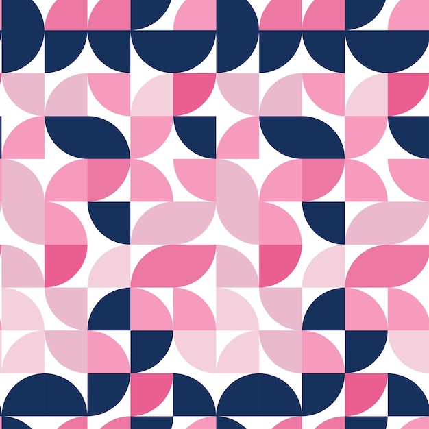 Geometric pattern design pink and blue