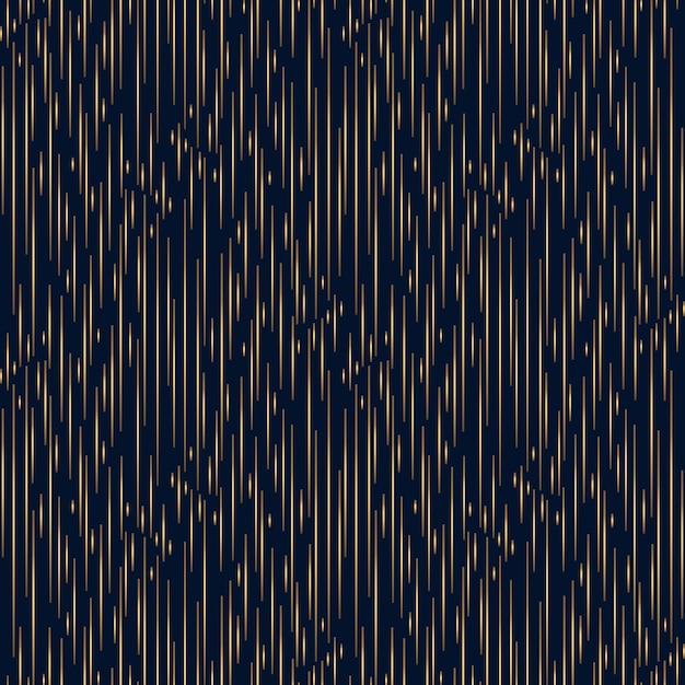 Geometric pattern Gold on dark blue background Abstract lines ornament Trendy wallpaper or fabric print