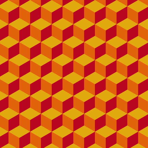 Геометрический рисунок оранжево-желтый красный