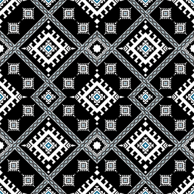 geometric pattern print border seamless pattern illustration on black background