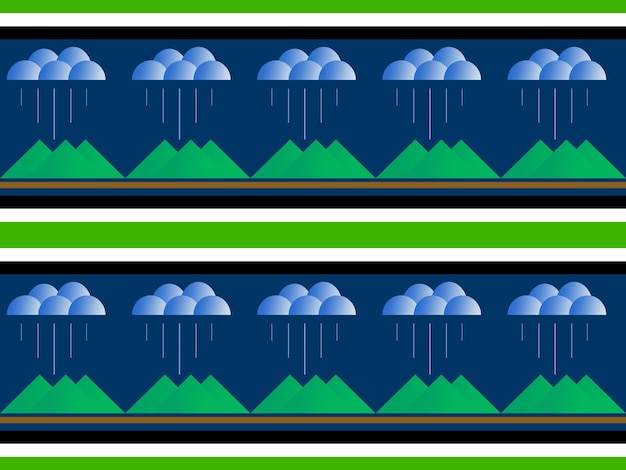 Vettore illustrazione del modello senza cuciture del bordo di stampa del motivo geometrico