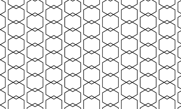幾何学的パターン 黒と白の繰り返し無縫の抽象的なデザイン