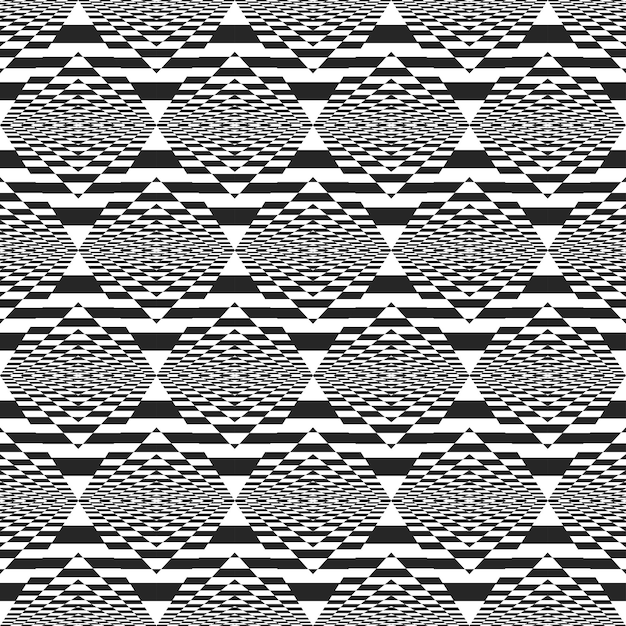 Vector geometric pattern  seamless black and white texture