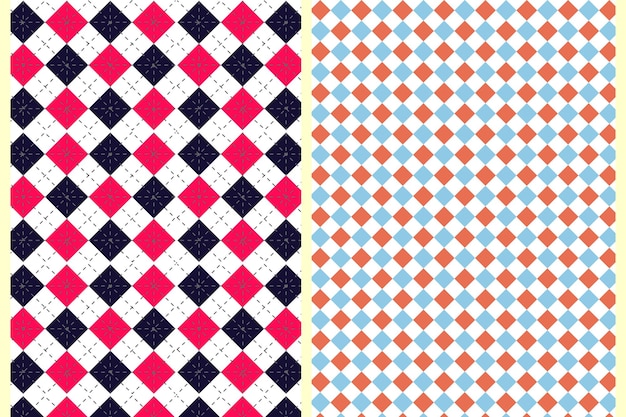 Vector geometric pattern and seamless pattern for textile