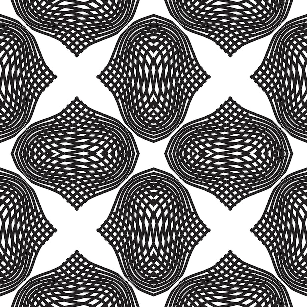 geometric pattern, seamless repeated pattern on white background with black color