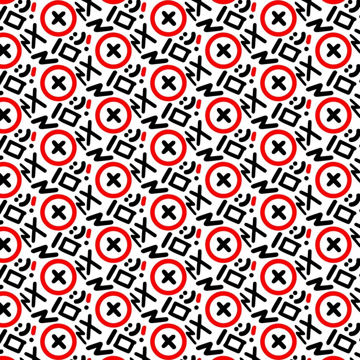 Vector geometric pattern with circles and crosses