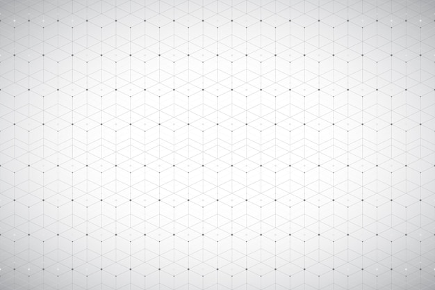 Geometric pattern with connected line and dots. Grey graphic background connectivity. Modern stylish polygonal backdrop for your design. Vector illustration.