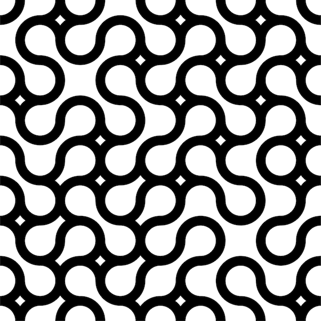 Geometric pattern with creative shapes Endless monochrome background Black and white stylish texture