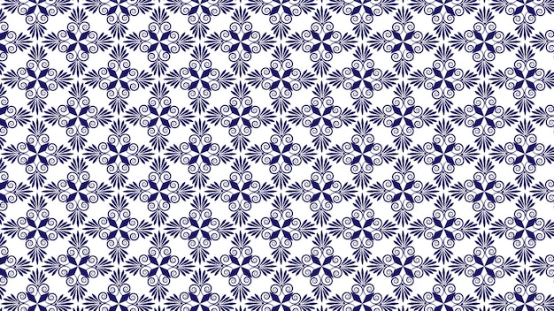 geometric pattern with flower pattern design premium vector