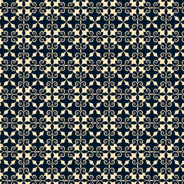 Geometric pattern with flower pattern design premium vector