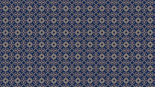 geometric pattern with flower pattern design premium vector