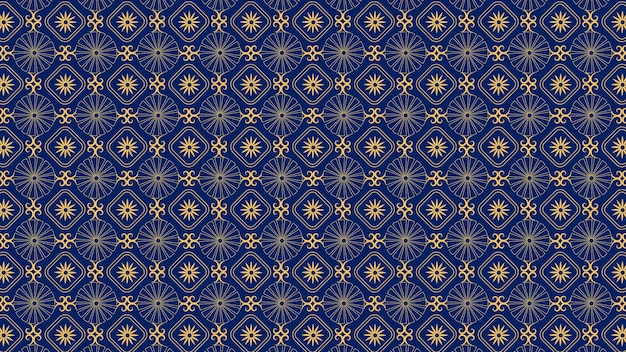 花柄デザインプレミアムベクトルと幾何学模様
