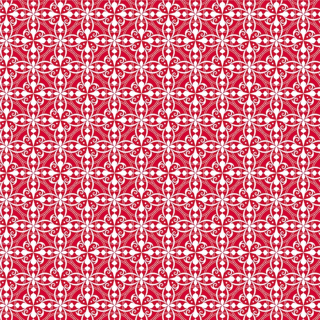 geometric pattern with flower pattern design premium vector