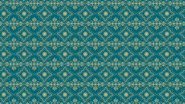 geometric pattern with flower pattern design premium vector