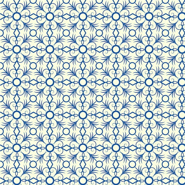 Geometric pattern with flower pattern design premium vector