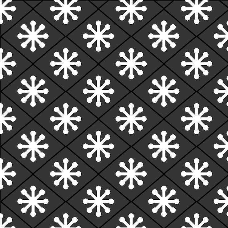 Vector a geometric pattern with snowflakes on it