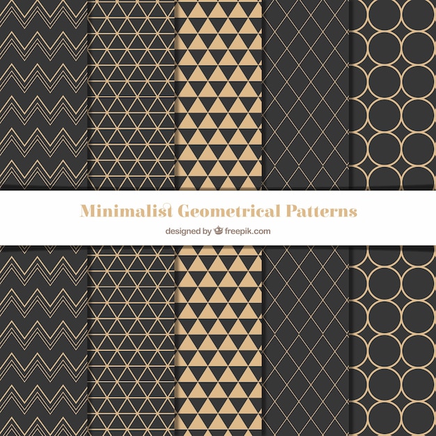 Geometric patterns in minimalist style
